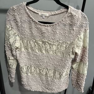 Women’s striped sequin knit top